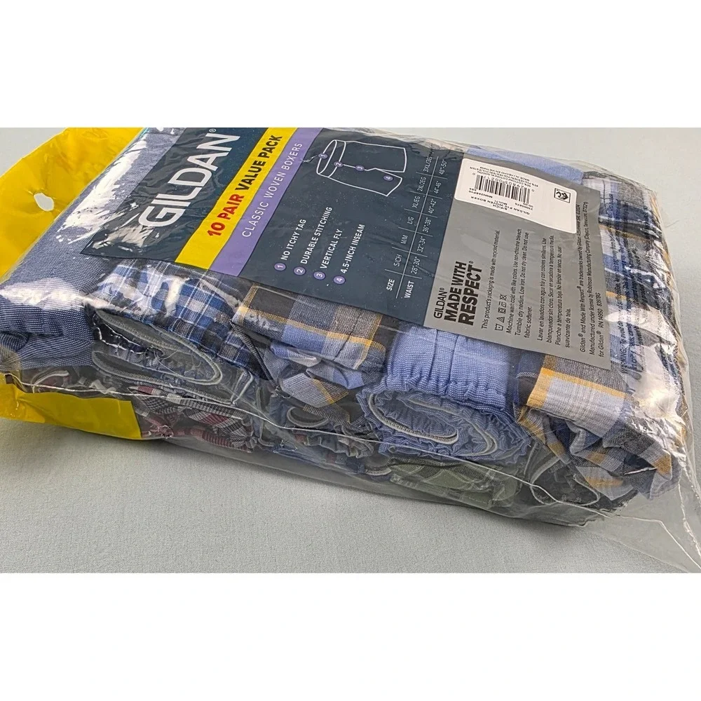 NEW! pack of 10! Size S Gildan Underwear Boxers, tag free, moisture wicking - Picture 8 of 8